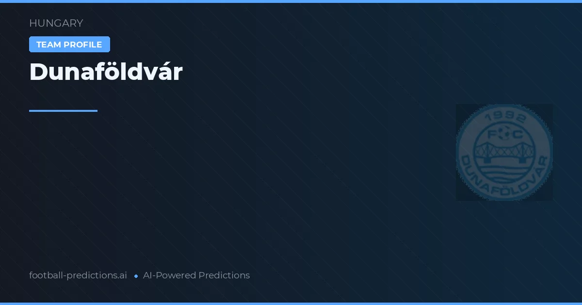 Dunaföldvár Prognoser & Statistik