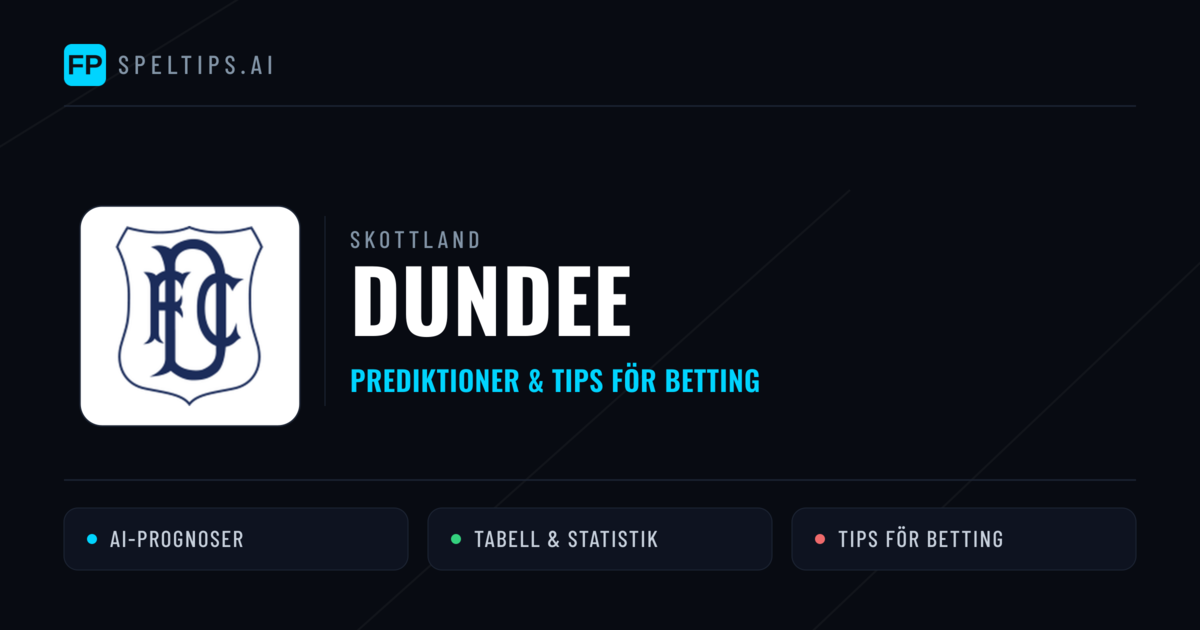 Dundee Prognoser & Statistik
