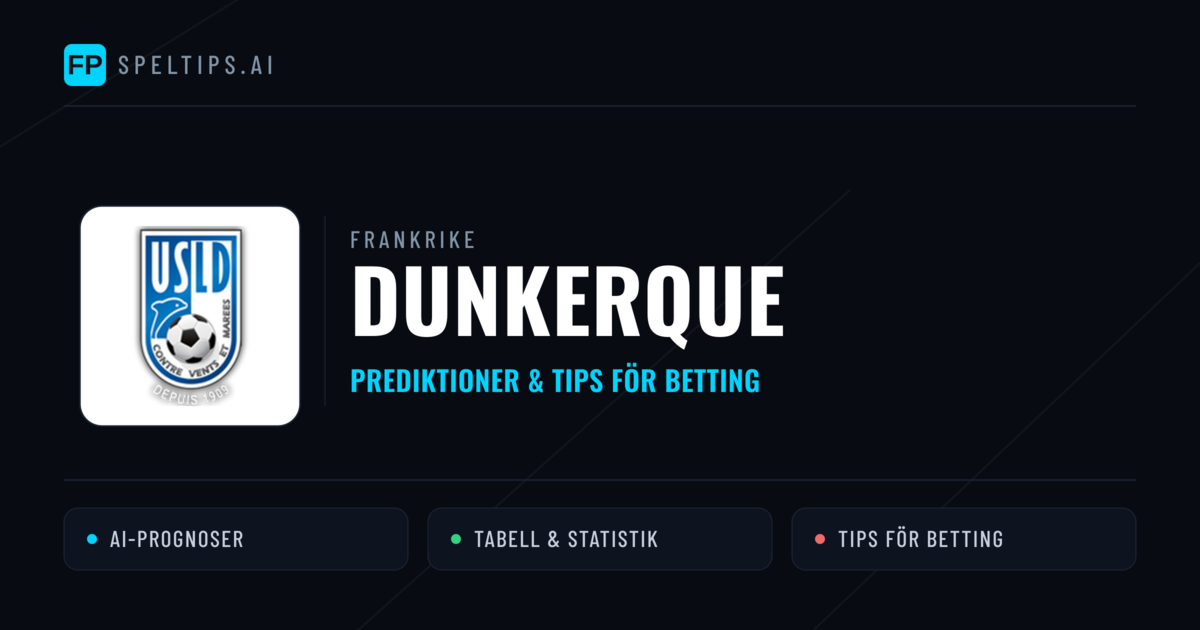 Dunkerque Prognoser & Statistik