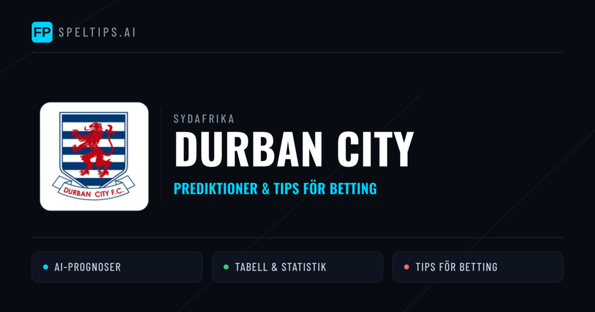 Durban City Prognoser & Statistik