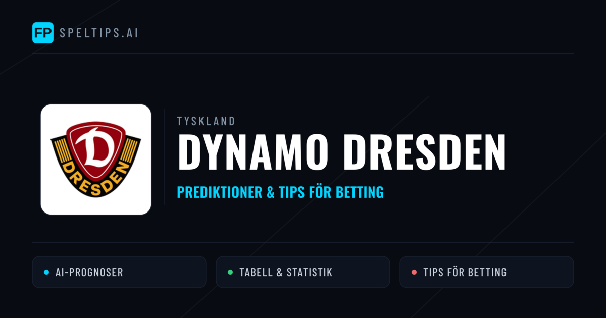 Dynamo Dresden Prognoser & Statistik