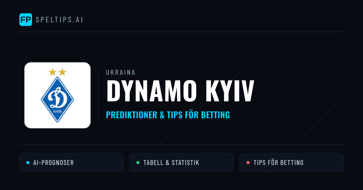 Dynamo Kyiv Prognoser & Statistik