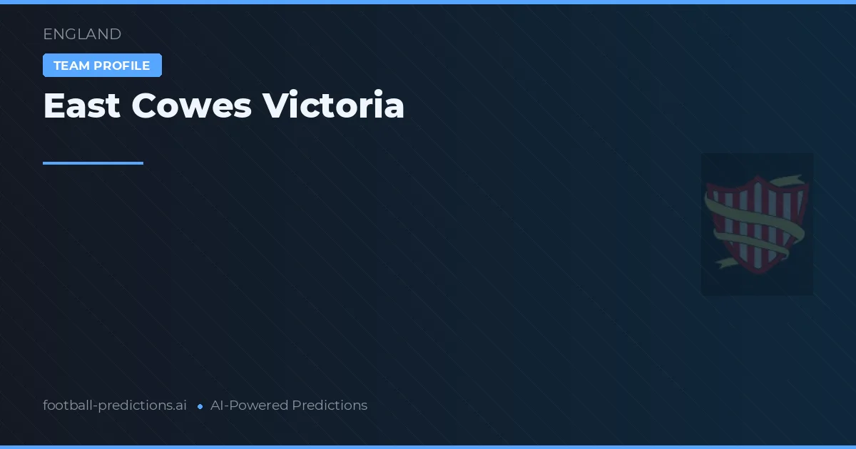 East Cowes Victoria Prognoser & Statistik