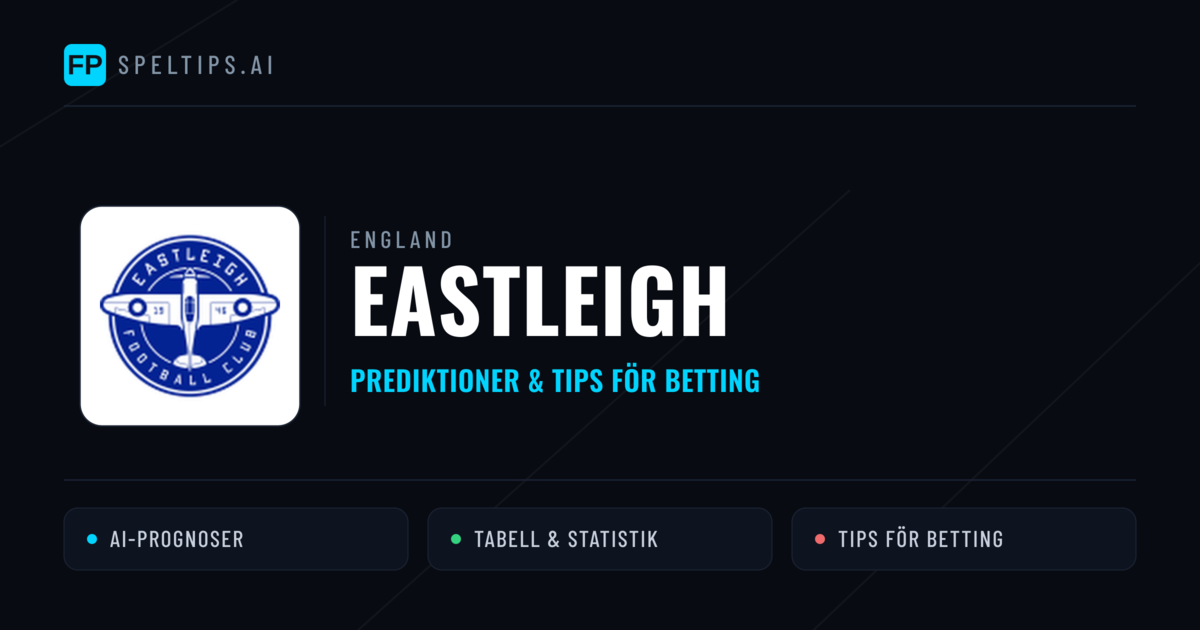 Eastleigh Prognoser & Statistik