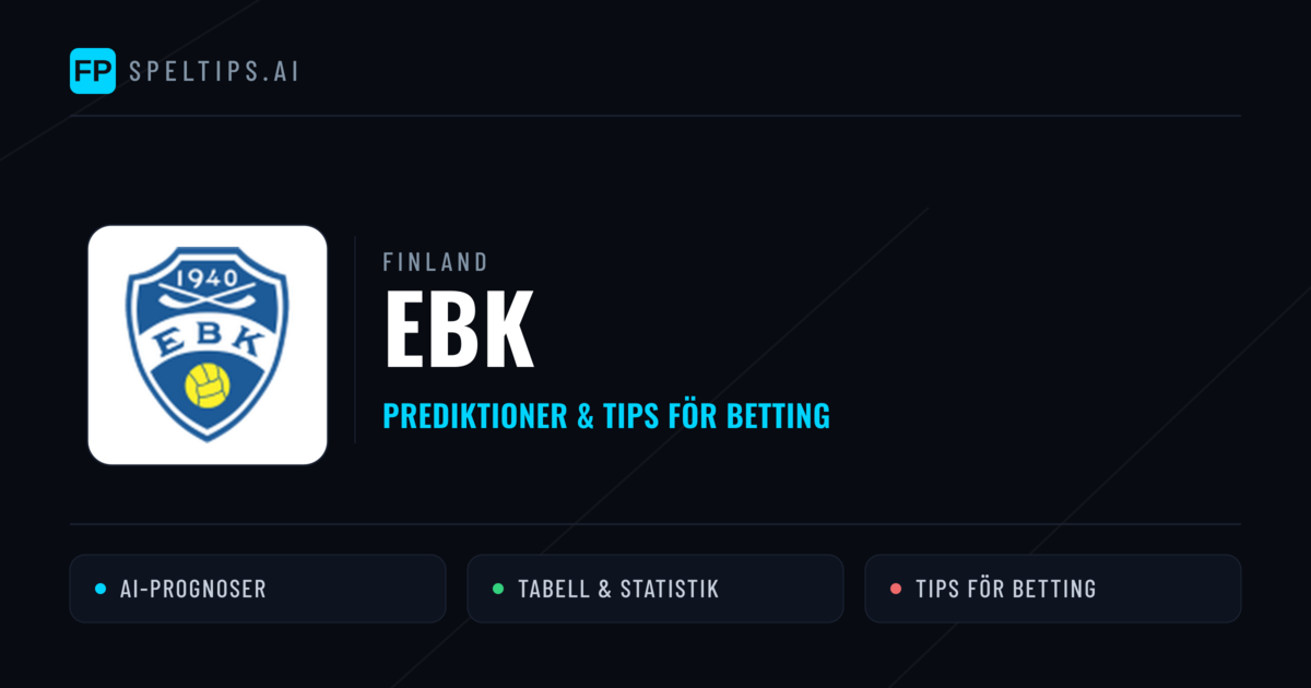 EBK Prognoser & Statistik
