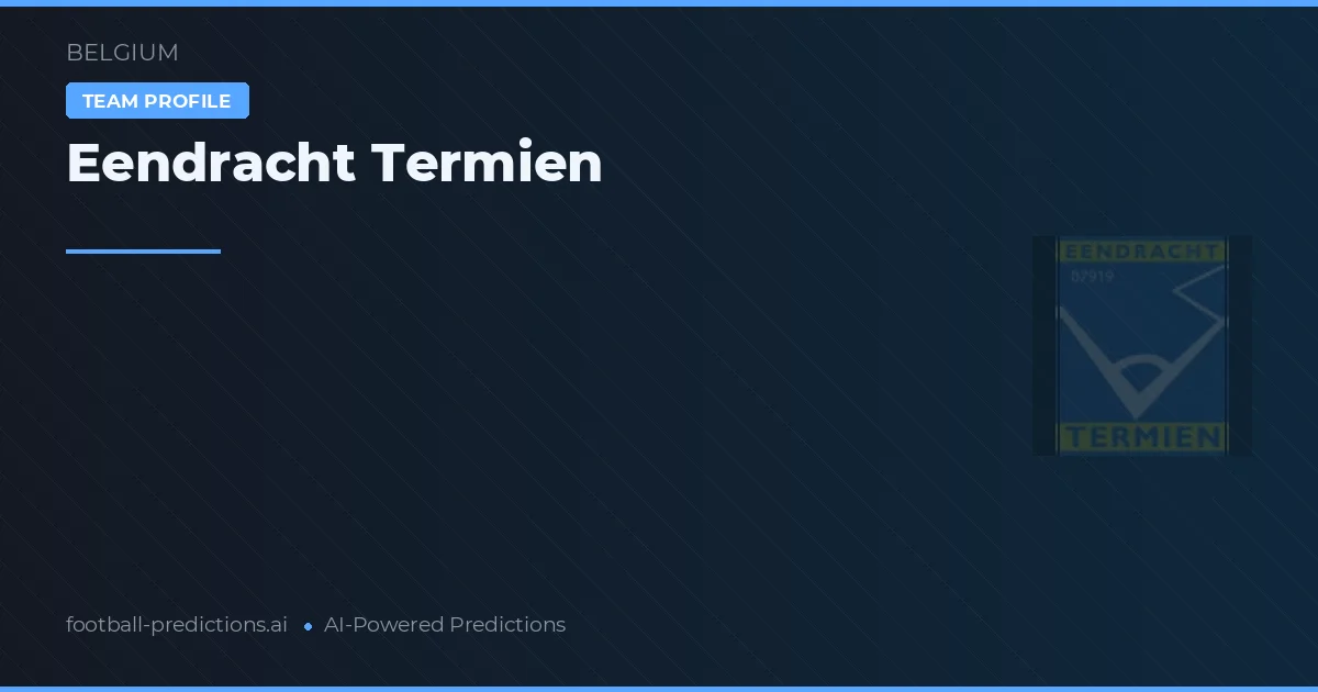 Eendracht Termien Prognoser & Statistik