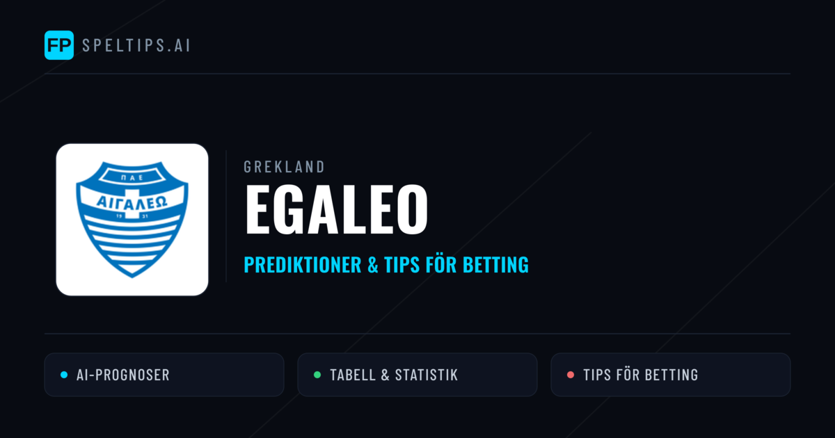 Egaleo Prognoser & Statistik