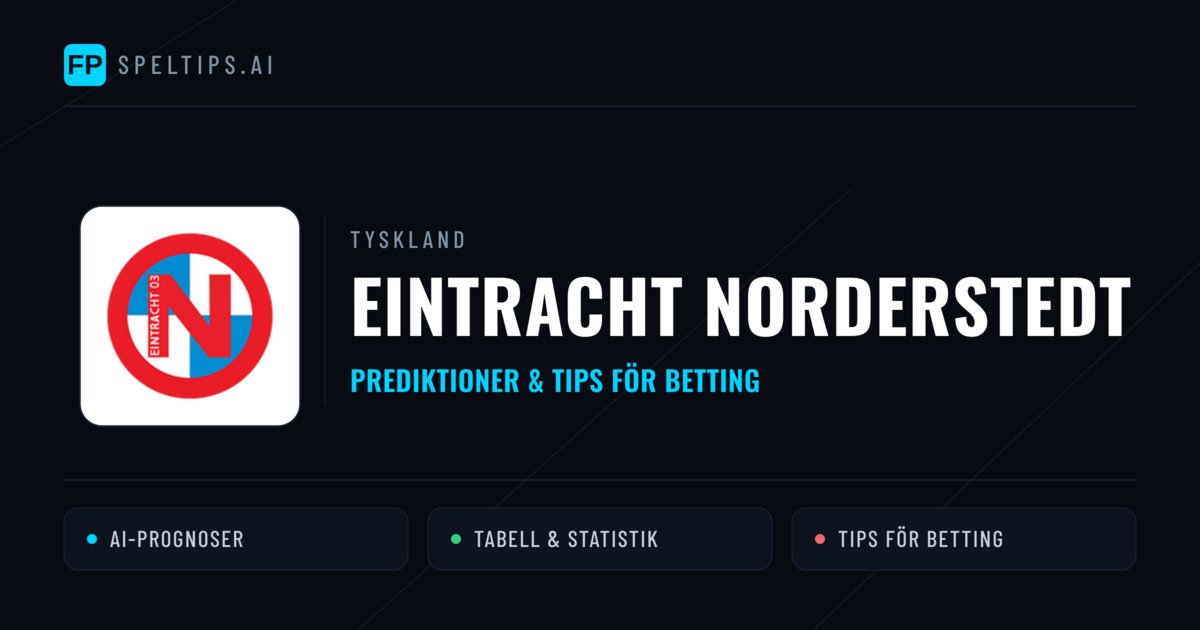 Eintracht Norderstedt Prognoser & Statistik