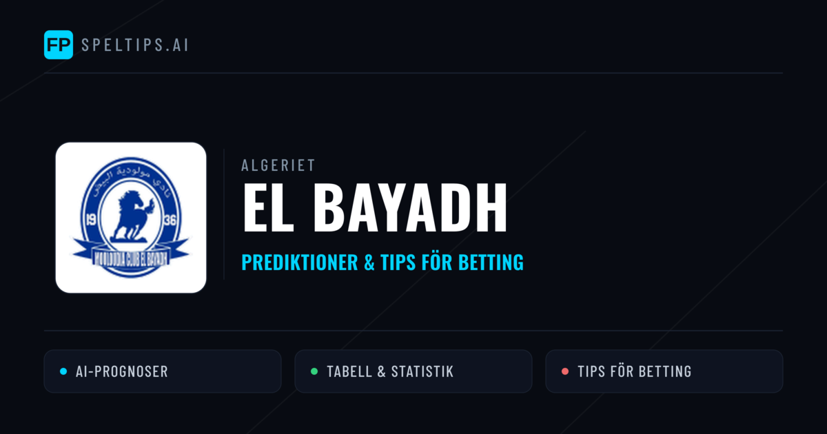 El Bayadh Prognoser & Statistik