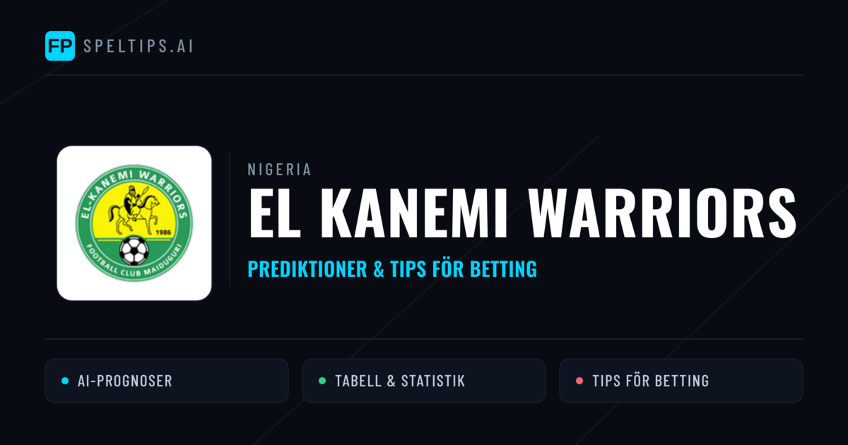 El Kanemi Warriors Prognoser & Statistik