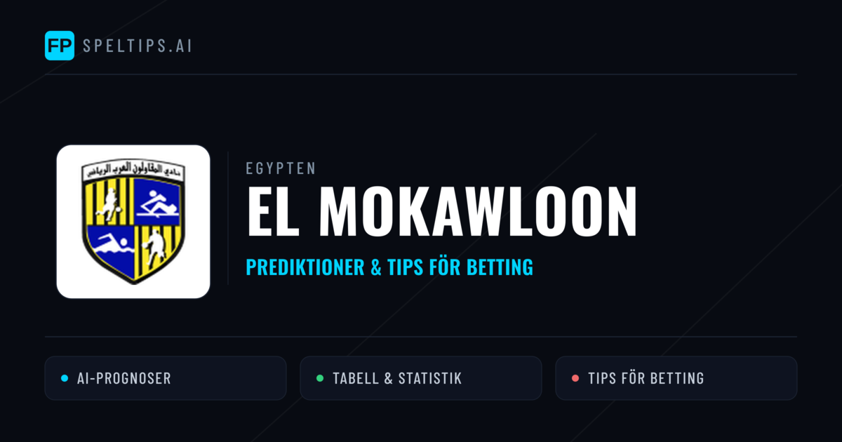 El Mokawloon Prognoser & Statistik