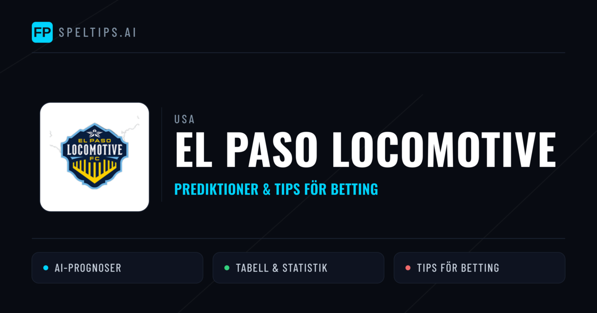 El Paso Locomotive Prognoser & Statistik