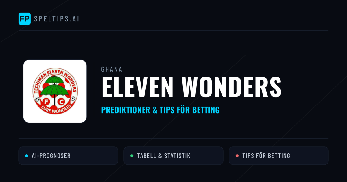 Eleven Wonders Prognoser & Statistik