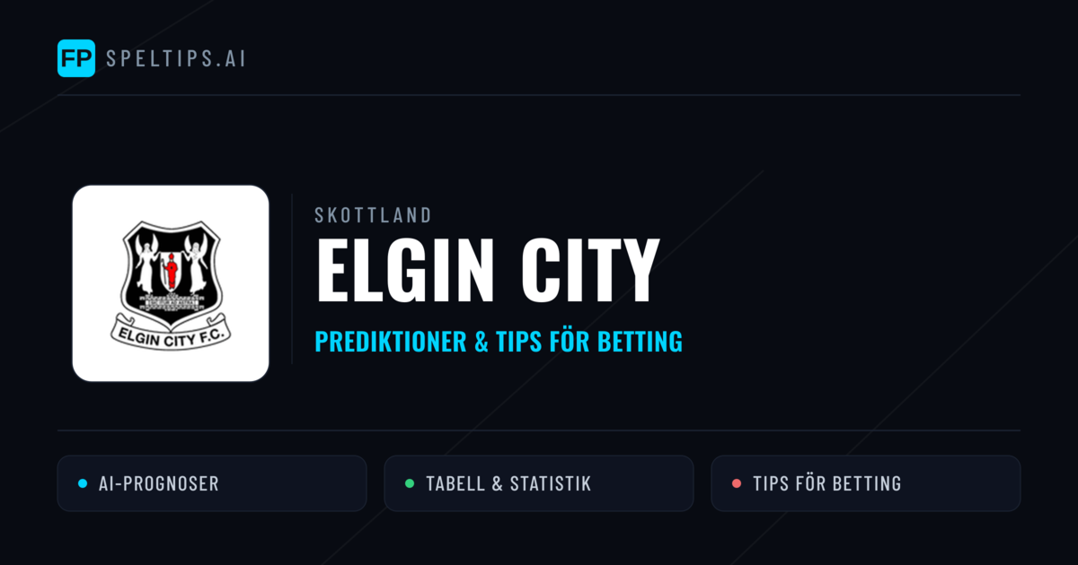 Elgin City Prognoser & Statistik