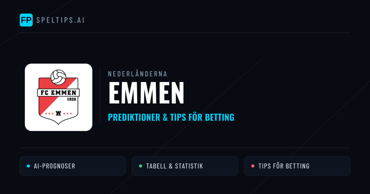 Emmen Prognoser & Statistik