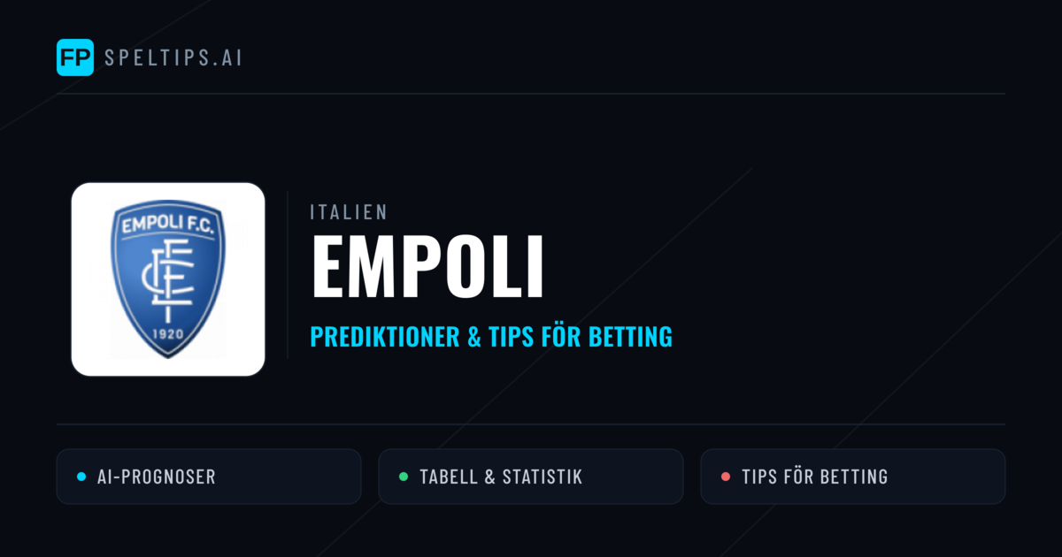 Empoli Prognoser & Statistik