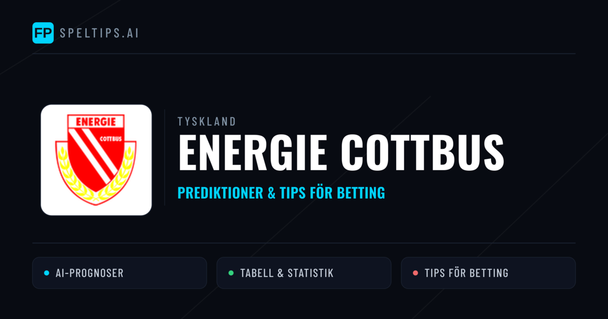 Energie Cottbus Prognoser & Statistik