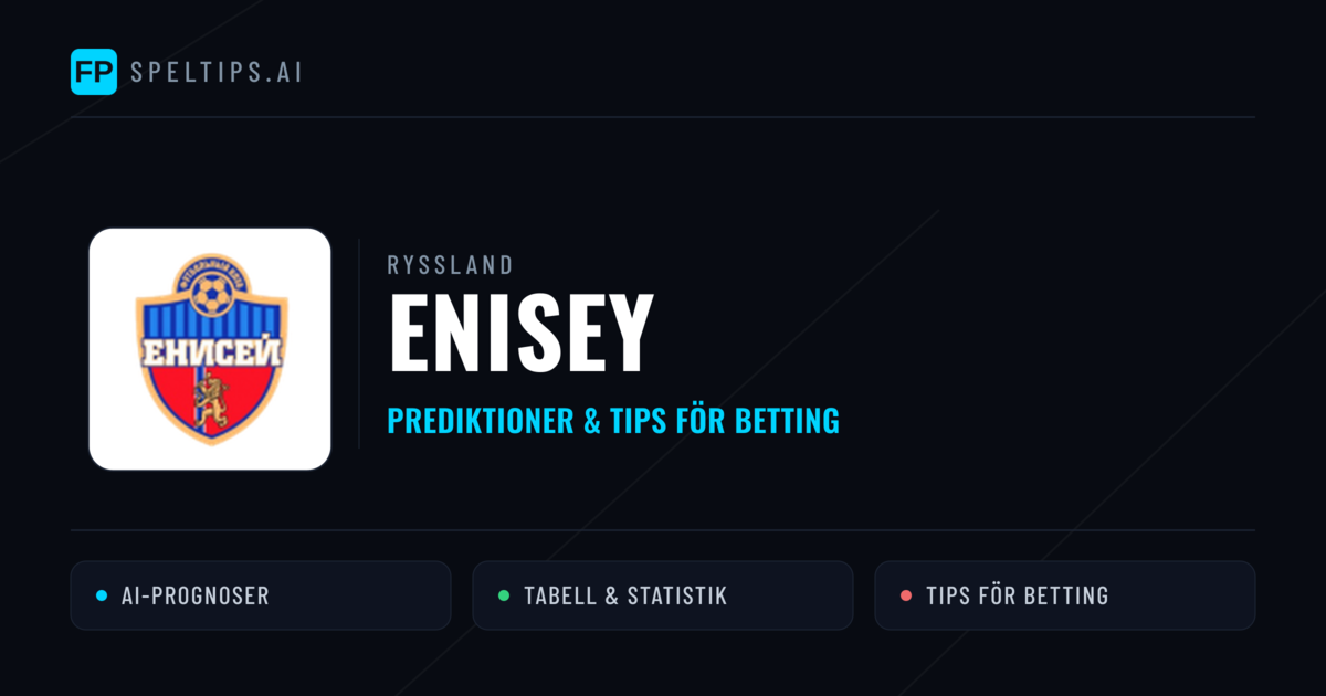 Enisey Prognoser & Statistik