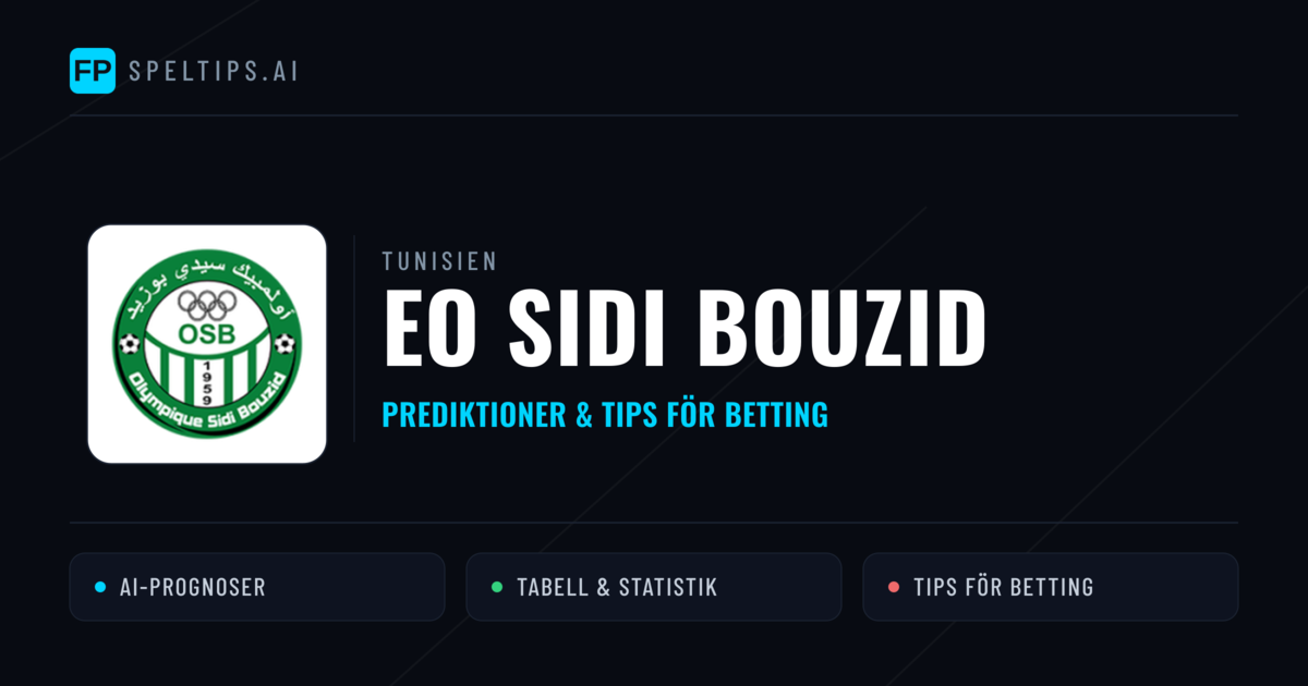 EO Sidi Bouzid Prognoser & Statistik