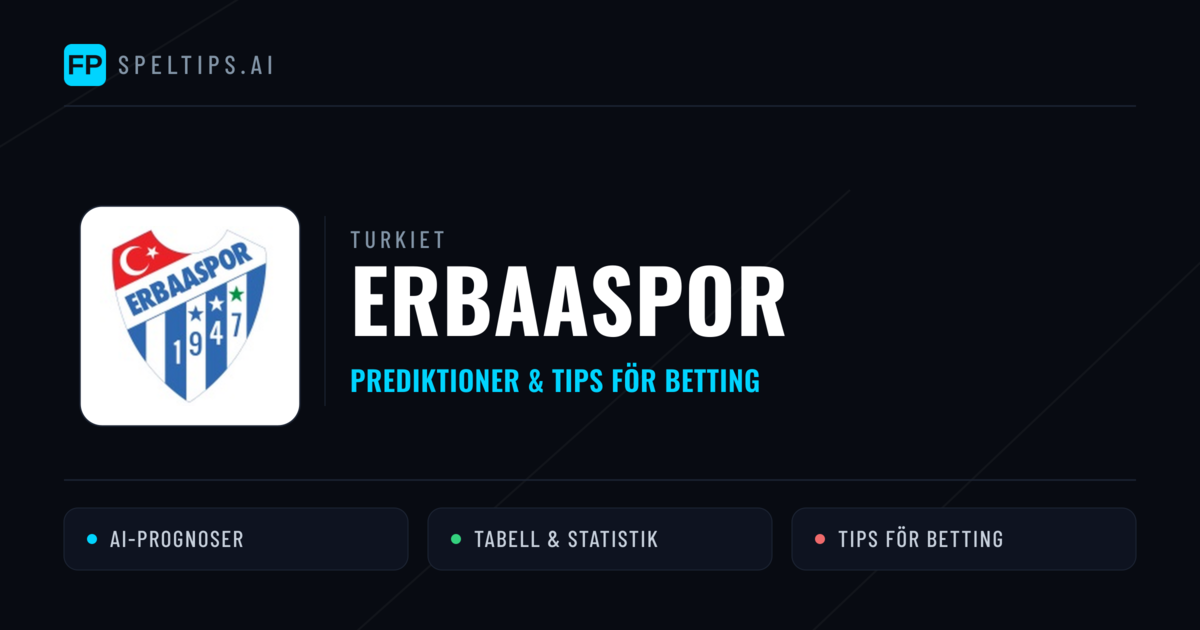 Erbaaspor Prognoser & Statistik