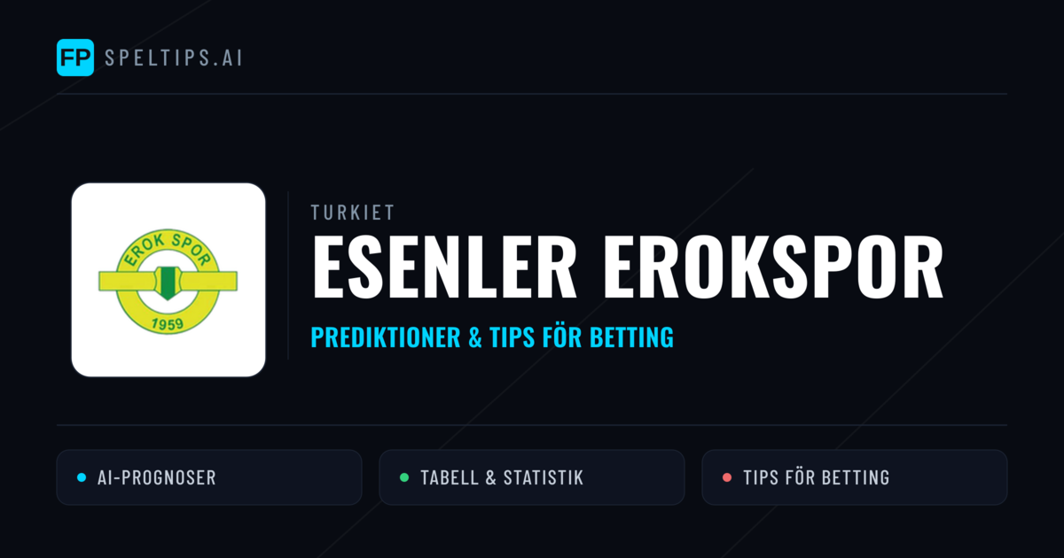 Esenler Erokspor Prognoser & Statistik