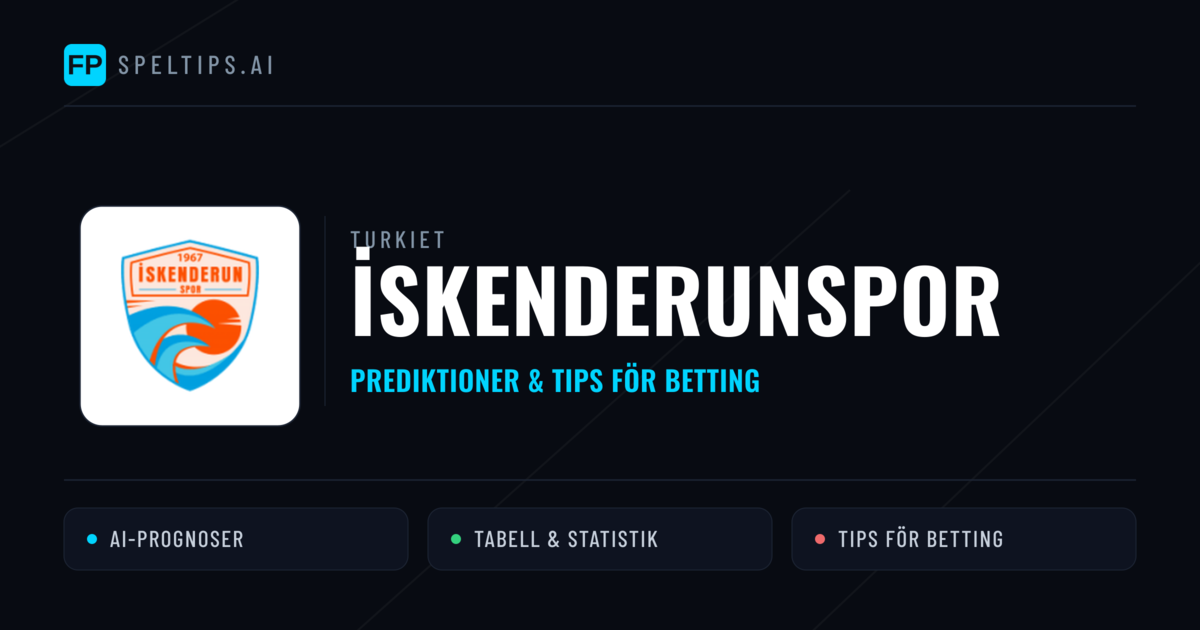İskenderunspor Prognoser & Statistik