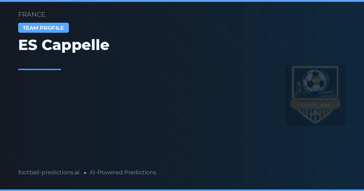 ES Cappelle Prognoser & Statistik