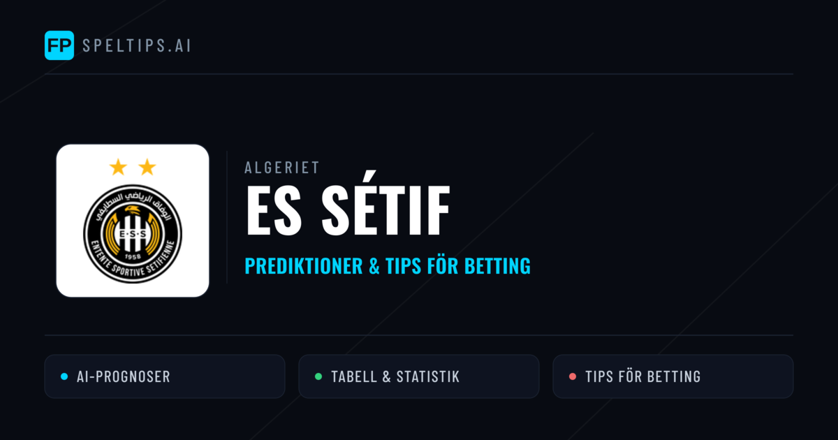 ES Sétif Prognoser & Statistik