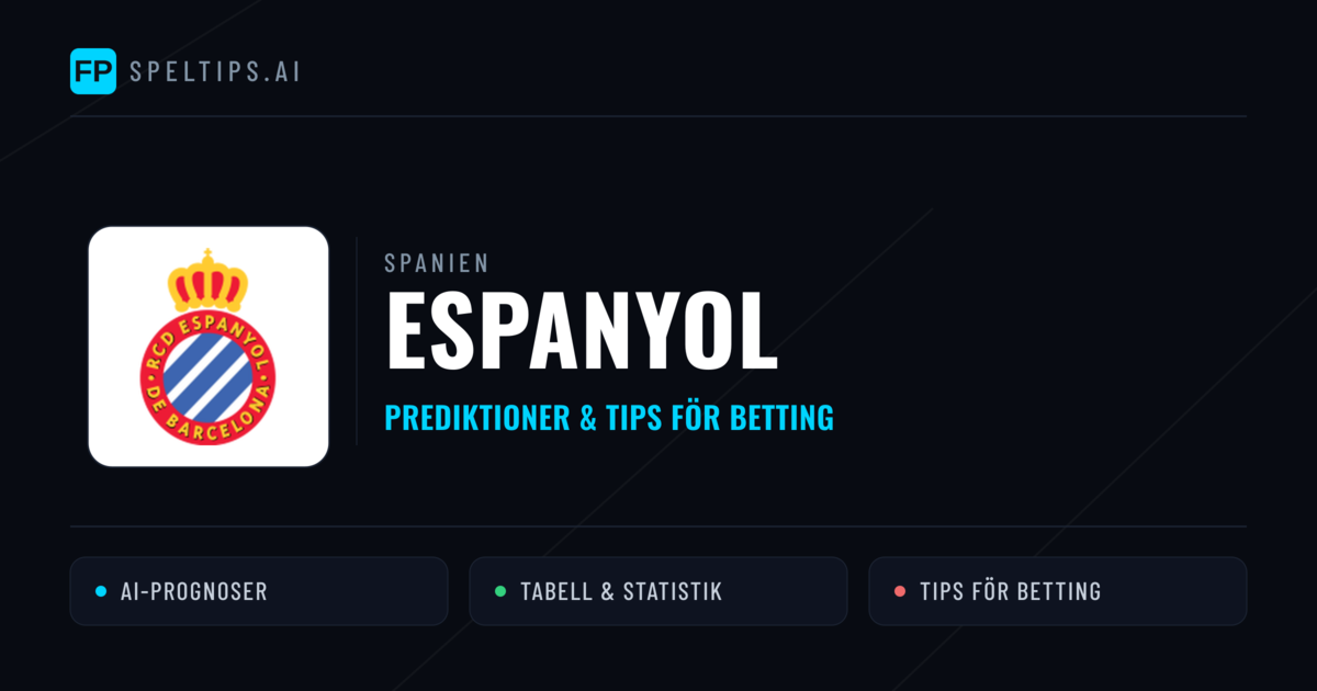 Espanyol Prognoser & Statistik