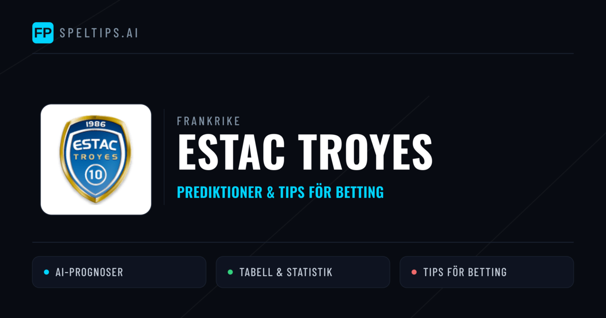 Estac Troyes Prognoser & Statistik