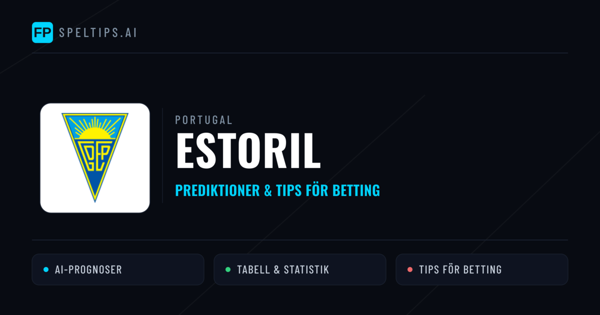 Estoril Prognoser & Statistik