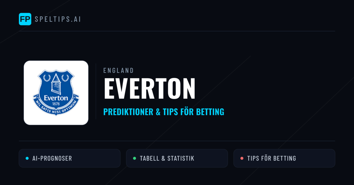 Everton Prognoser & Statistik