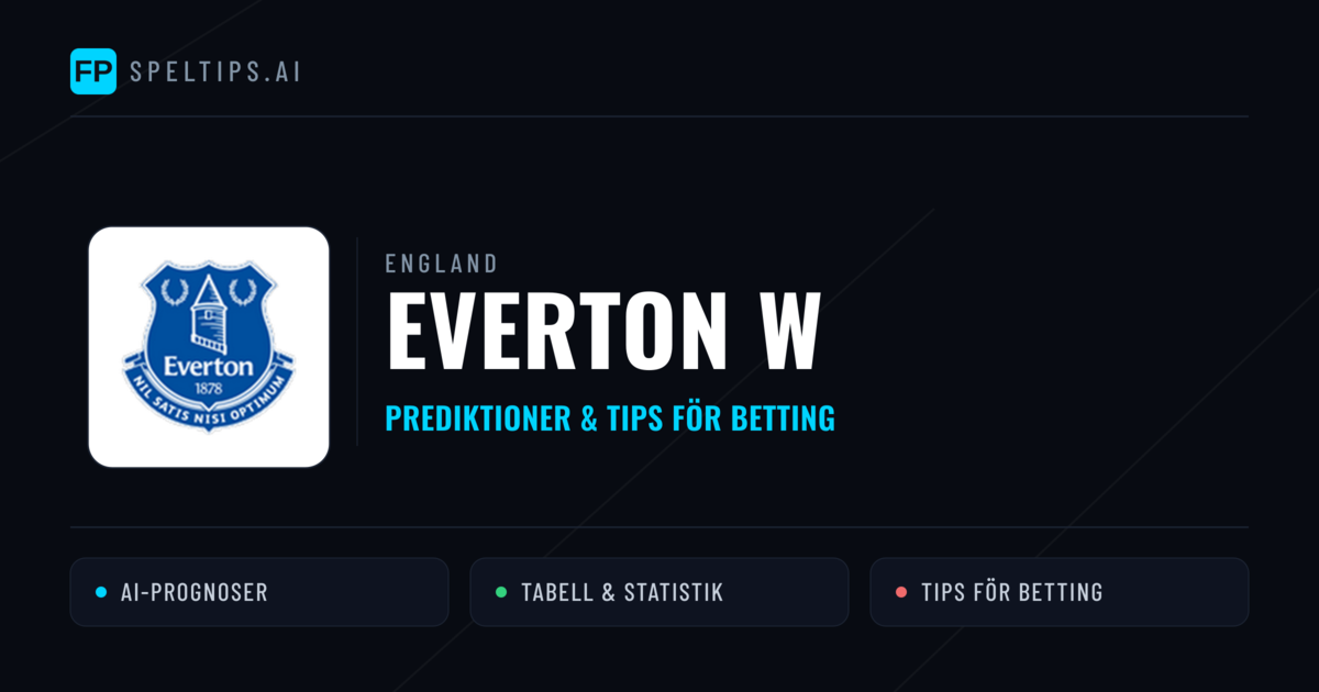 Everton W Prognoser & Statistik