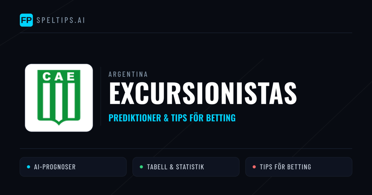 Excursionistas Prognoser & Statistik