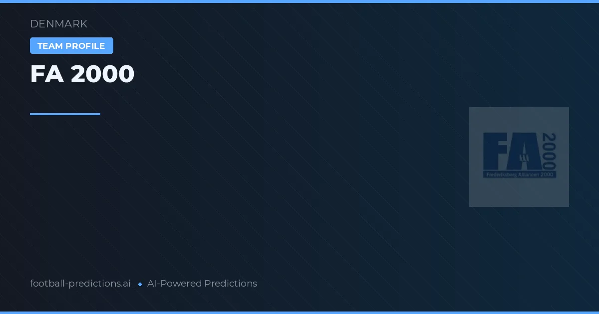 FA 2000 Prognoser & Statistik