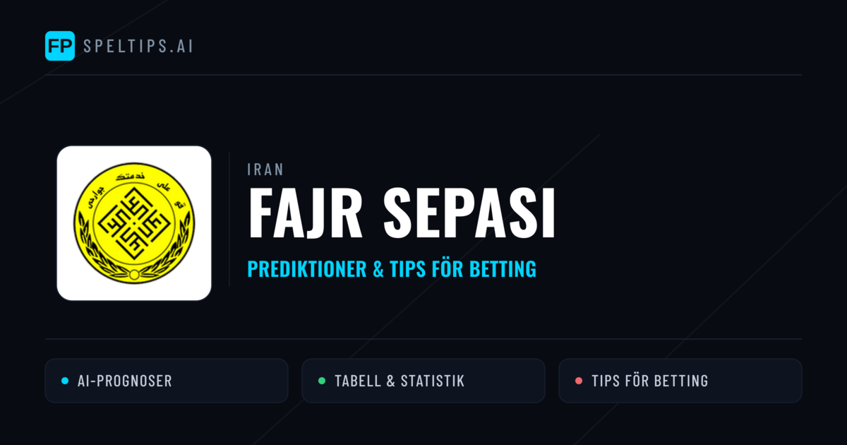 Fajr Sepasi Prognoser & Statistik