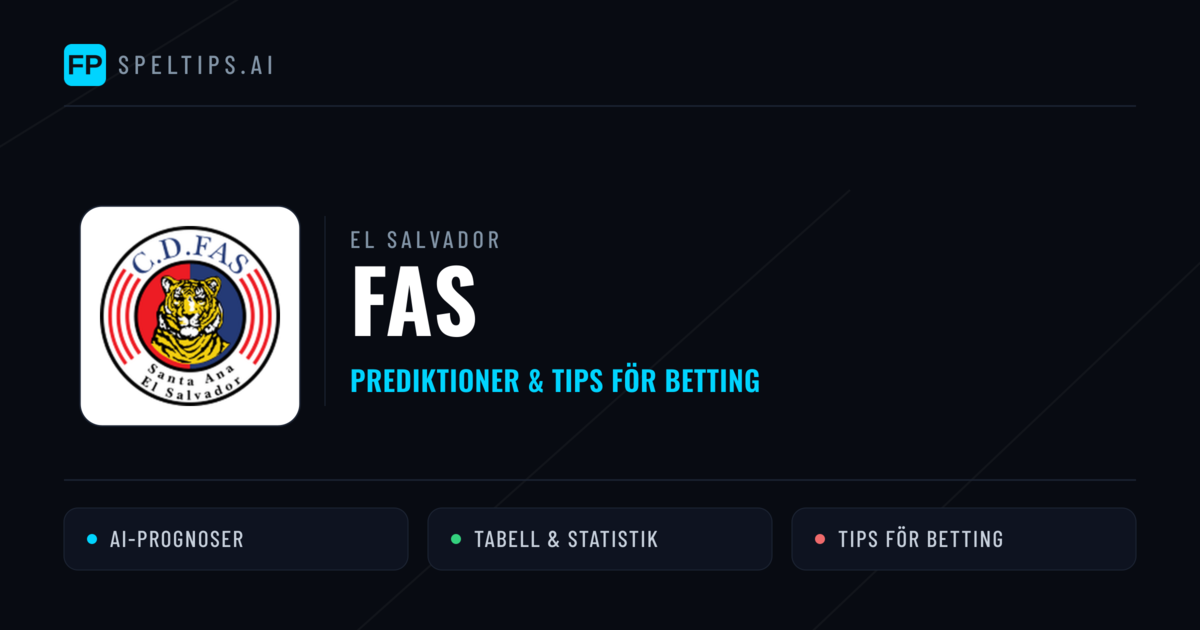 FAS Prognoser & Statistik