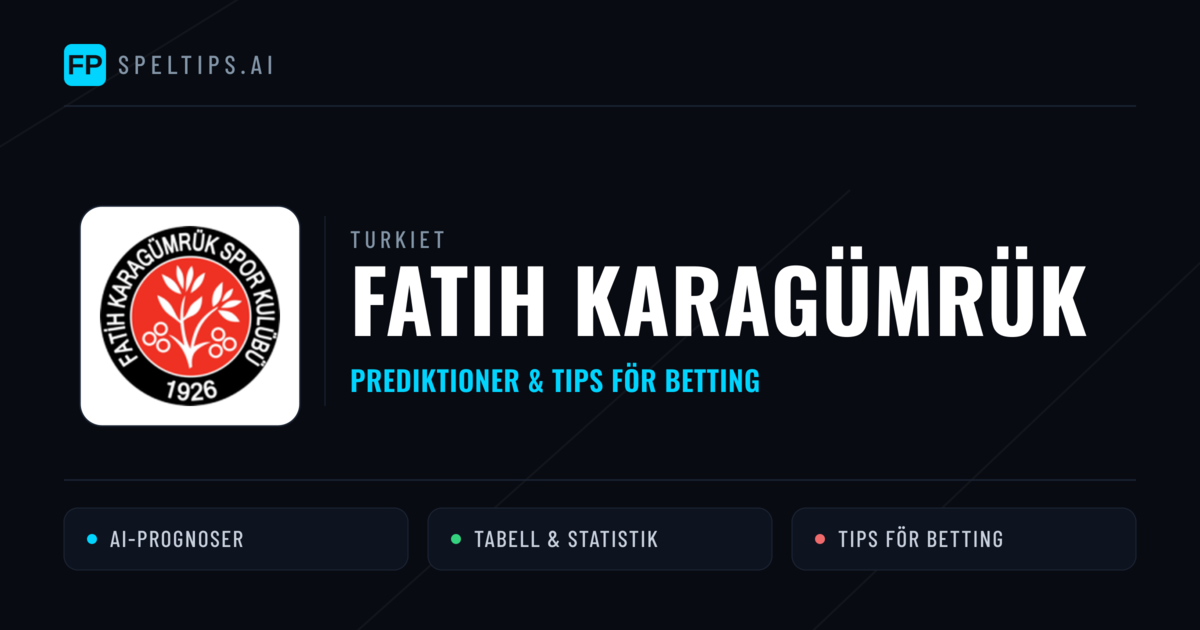 Fatih Karagümrük Prognoser & Statistik