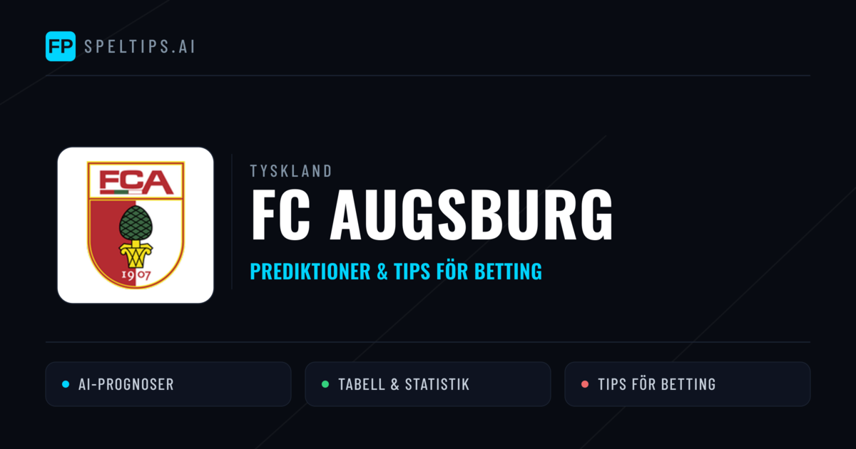 FC Augsburg Prognoser & Statistik