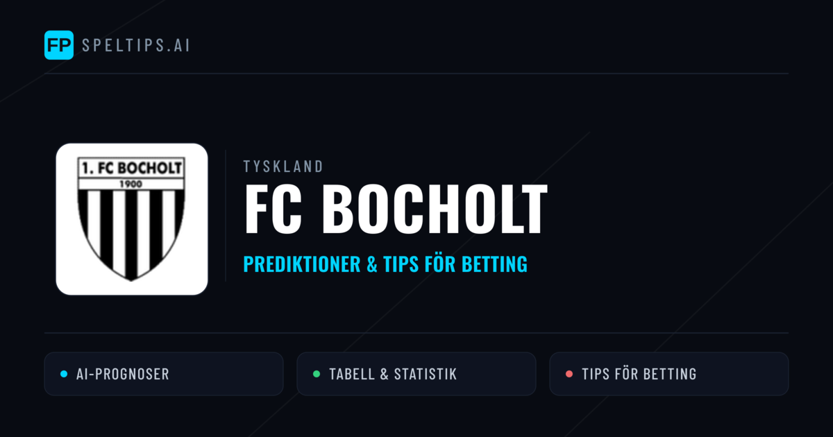 FC Bocholt Prognoser & Statistik