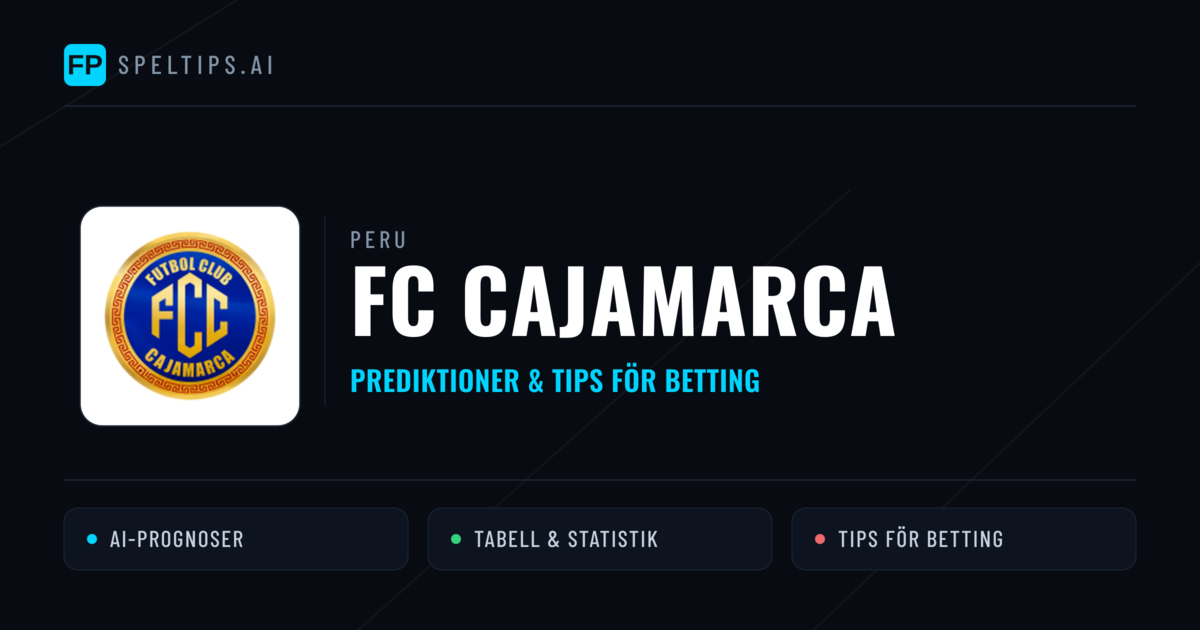 FC Cajamarca Prognoser & Statistik