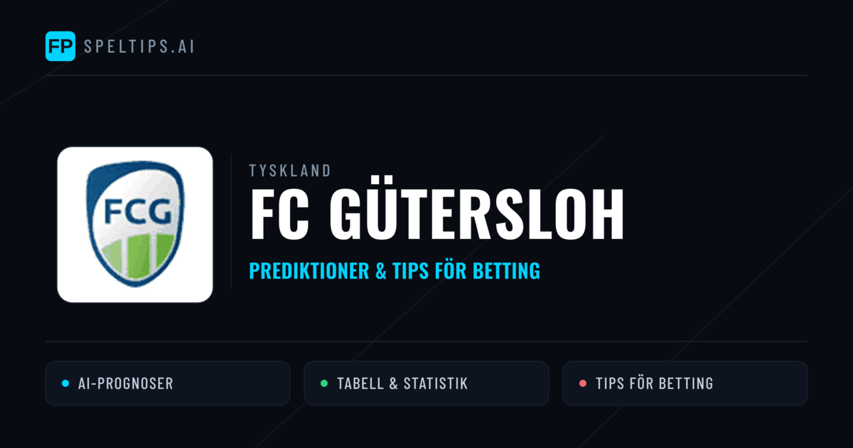FC Gütersloh Prognoser & Statistik