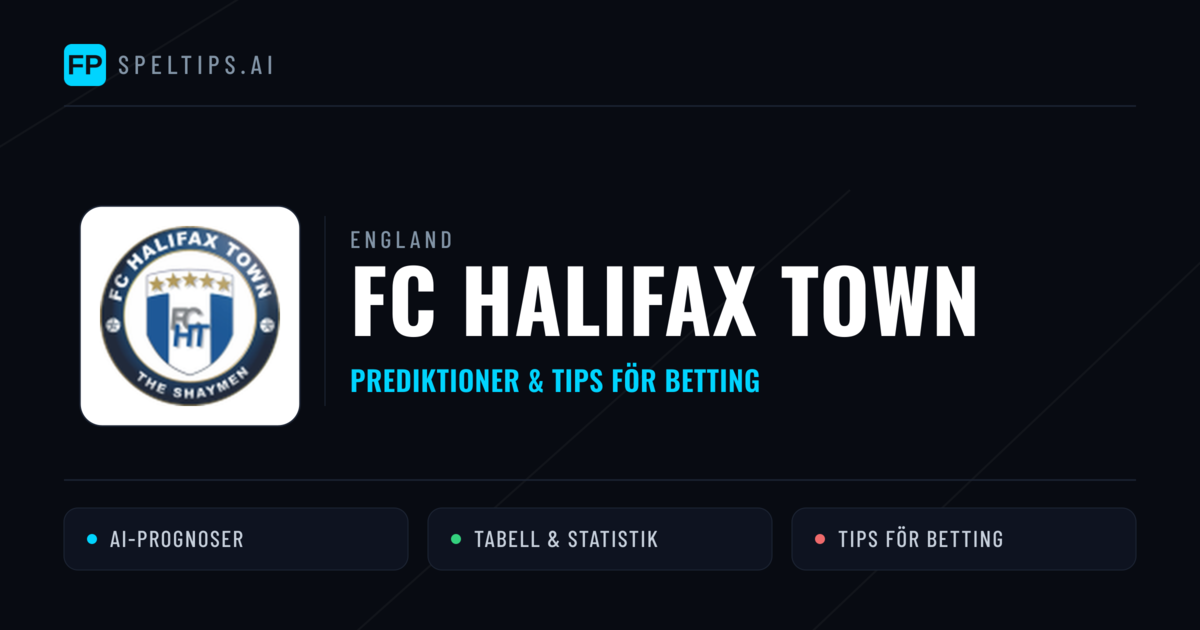 FC Halifax Town Prognoser & Statistik