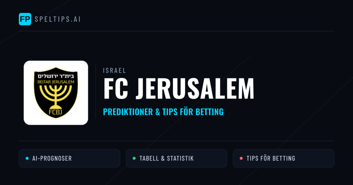FC Jerusalem Prognoser & Statistik