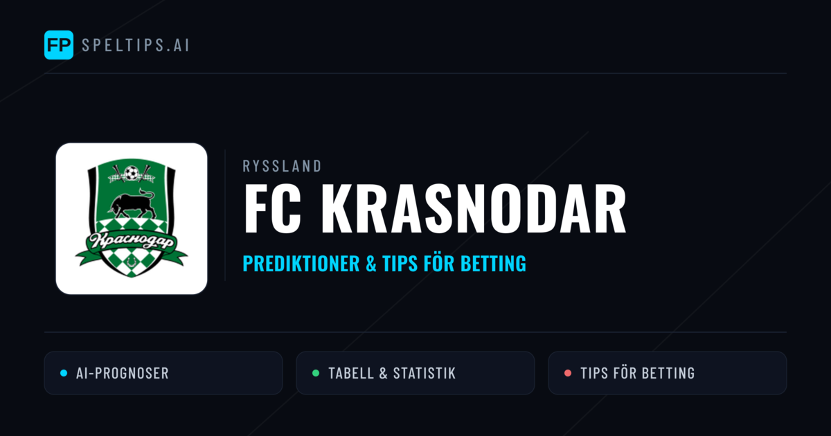 FC Krasnodar Prognoser & Statistik