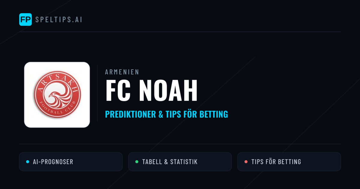FC Noah Prognoser & Statistik