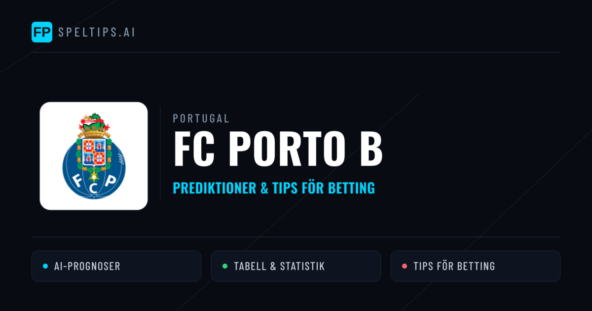 FC Porto B Prognoser & Statistik