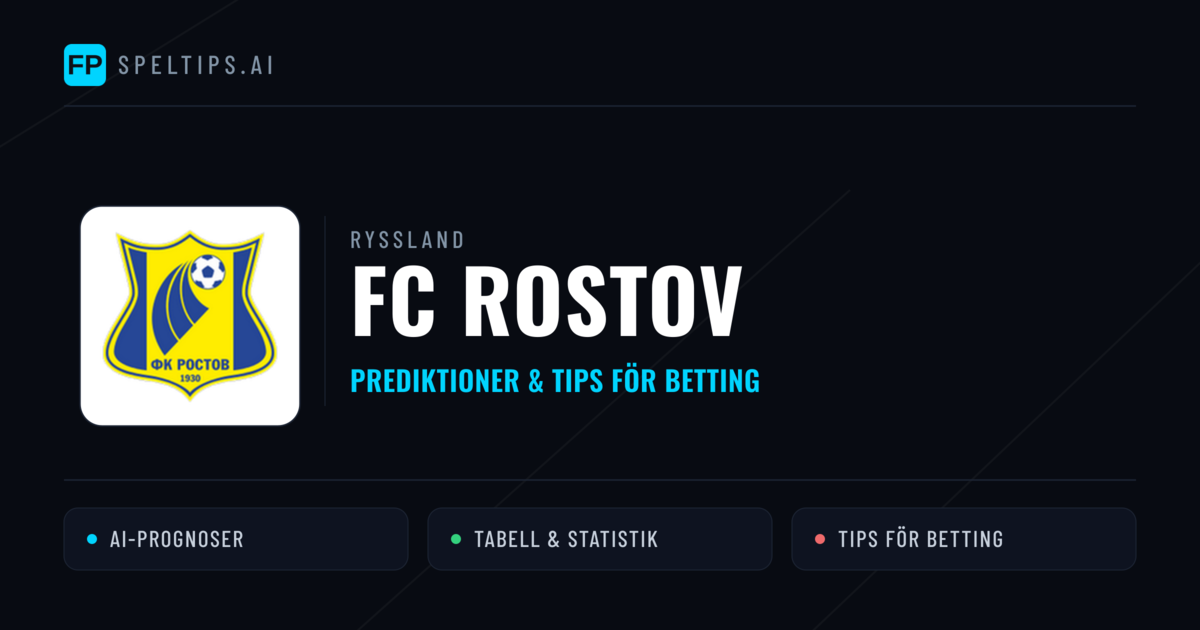 FC Rostov Prognoser & Statistik