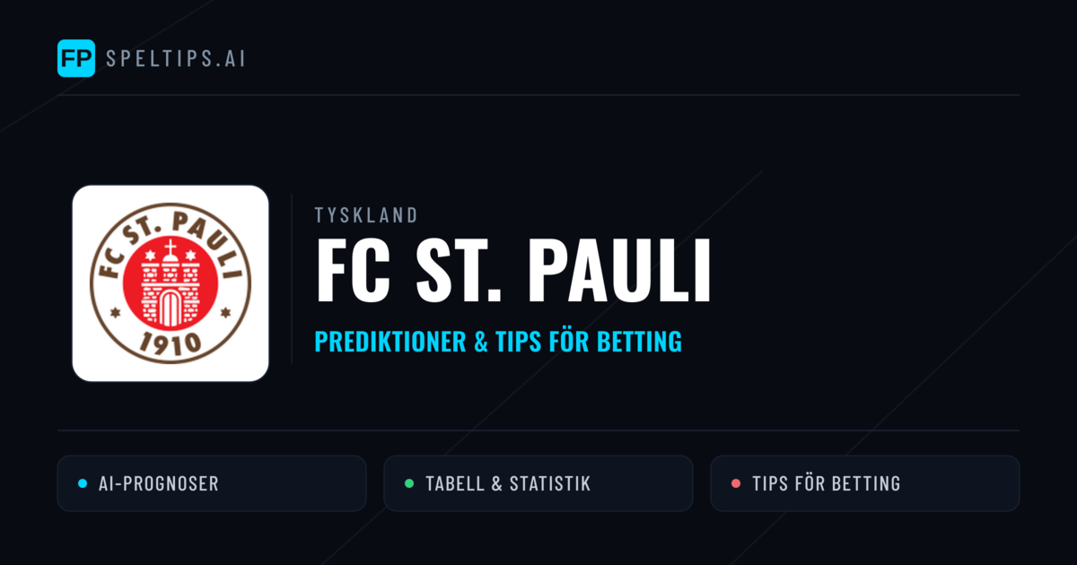 FC St. Pauli Prognoser & Statistik