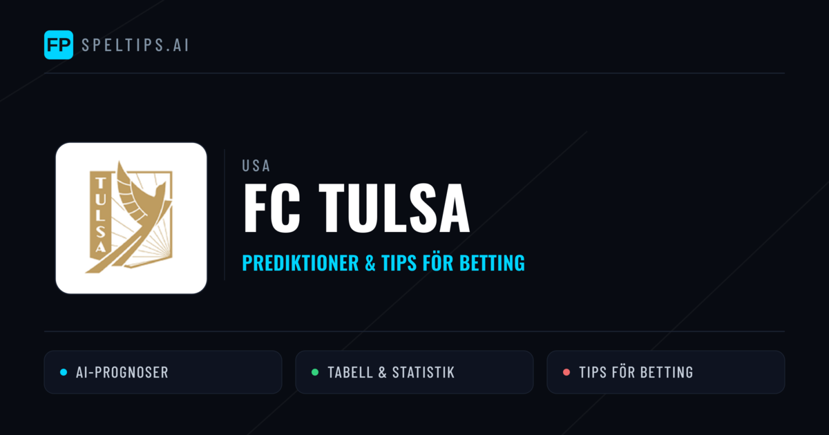 FC Tulsa Prognoser & Statistik